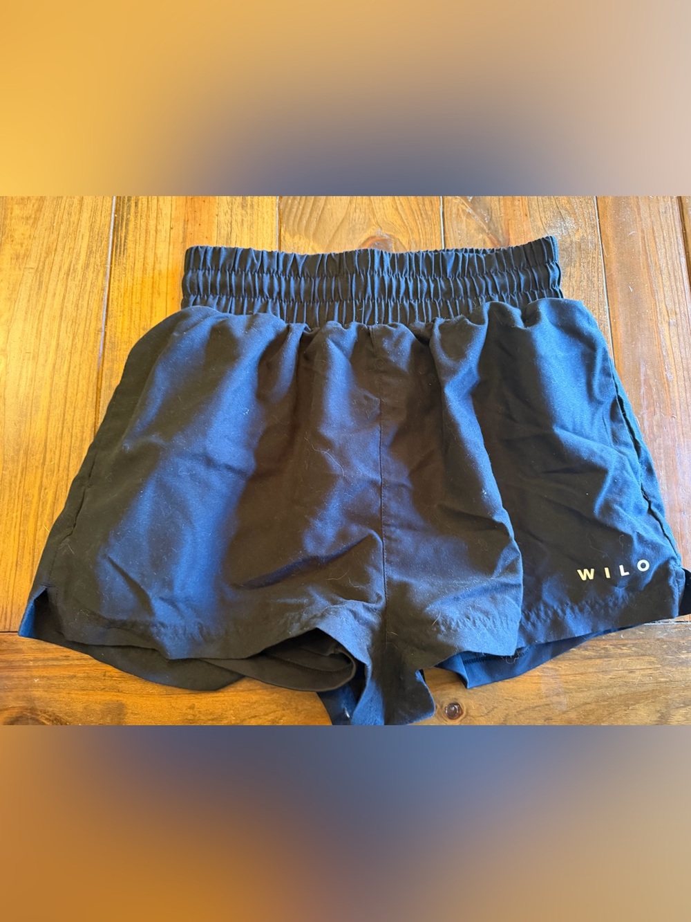 WILO Women's Black Athletic Shorts with Elastic Waist